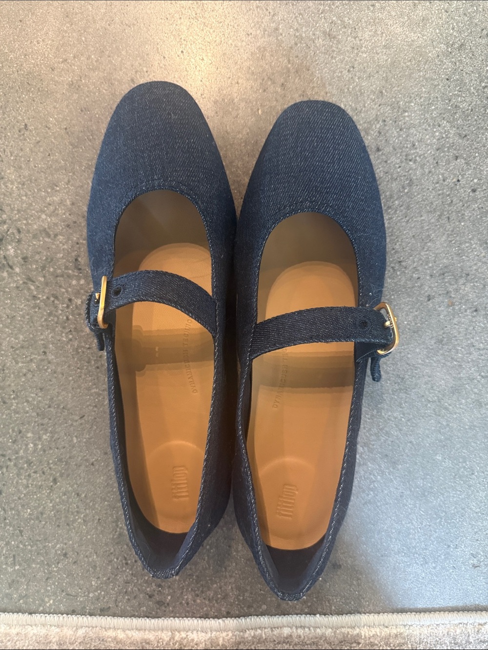 FitFlop Delicato Denim Mary Janes size 10 flats - Picture 3 of 5